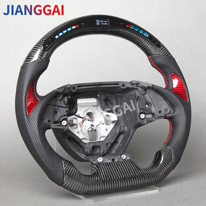 LED Flash Display Carbon Fiber Racing Car Steering Wheel Kit For Chevrolet Camaro 2014-2018 Corvette C7 Chevy ss