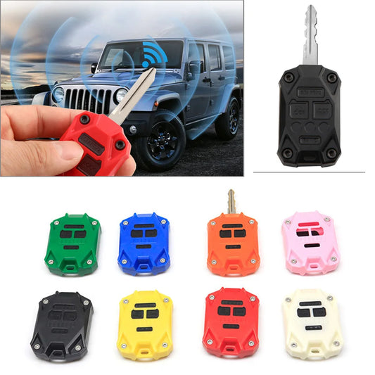 ABS Car Key Fob Shell Case Cover Housing For Jeep Wrangler JK Accessories 2007 2008 2009 2010 2011 2012 2013 2014 2015 2016 2017