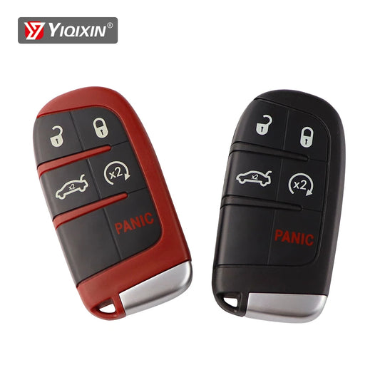 YIQIXIN Remote Car Key Shell For Dodge Dart Ram 1500 Dart Challenger Charger Chrysler 300 For Jeep Keyless 5 Button Uncut Blade