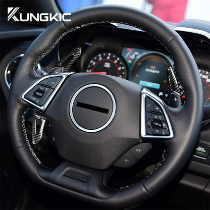 for Chevrolet Camaro 2016 2017 2018 2019 2020 2021 2022 2023 ABS Car Steering Wheel Paddle Shifter Cover Trim Accessories