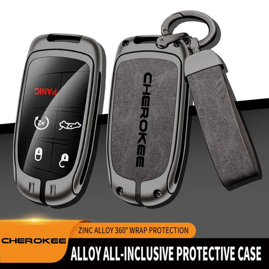 Zinc Alloy Car Key Case Cover Shell Fob For Cherokee Remote Control Protector For JEEP CHEROKEE Key Cover Car Accessories