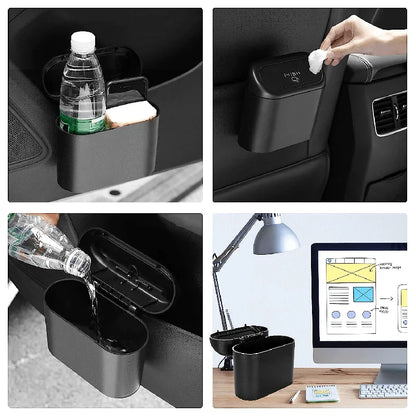 3Pcs Car trash can (with lid) contains 60 (300) garbage bags, small car trash can, leak-proof mini car accessories