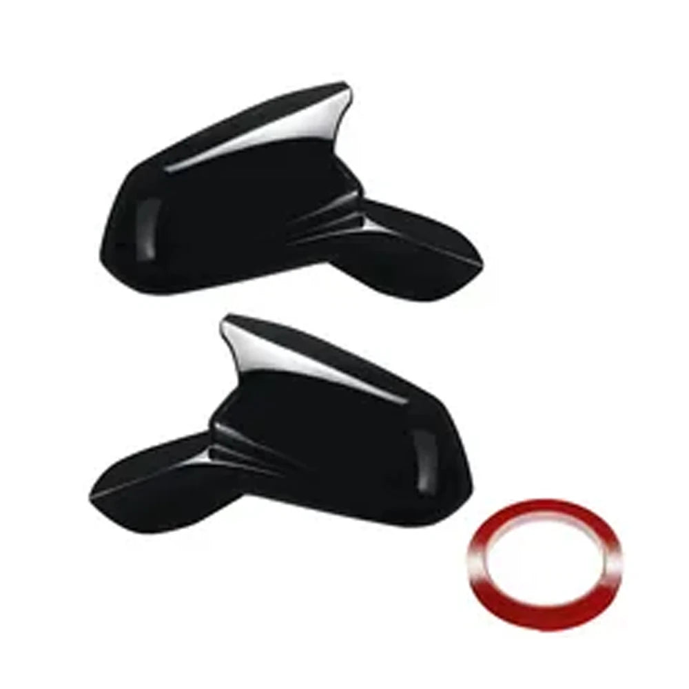 1 Pair Carbon Look/Glossy Black Add-On Side Rearview Wing Mirror Cover Caps for Chevy Camaro SS RS ZL1 LT 2016-2021